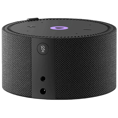 Умная колонка Яндекс Станция Мини 2 с часами и Алисой чёрный оникс