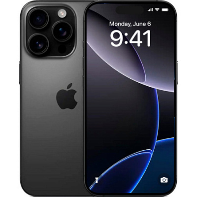 Смартфон Apple iPhone 16 Pro Max (eSIM) 256 ГБ черный титан